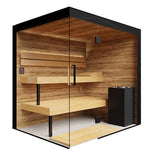 ThermaSol Lumaria 5 Person Indoor Traditional Sauna Kit with Panoramic Glass -  product_vendor - Peak Primal Wellness