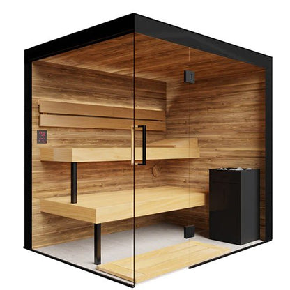 ThermaSol Lumaria 5 Person Indoor Traditional Sauna Kit with Panoramic Glass -  product_vendor - Peak Primal Wellness