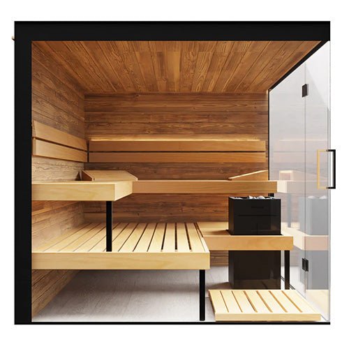 ThermaSol Lumaria 5 Person Indoor Traditional Sauna Kit with Panoramic Glass -  product_vendor - Peak Primal Wellness