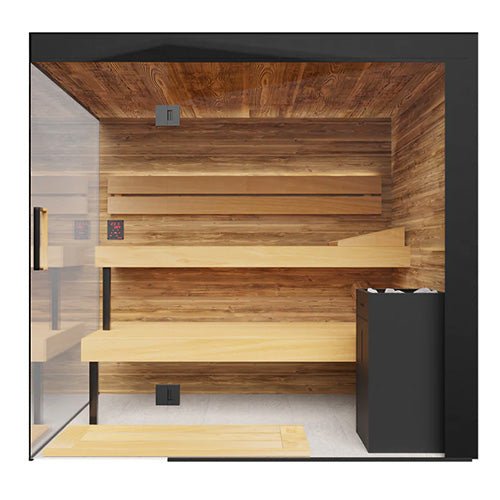 ThermaSol Lumaria 5 Person Indoor Traditional Sauna Kit with Panoramic Glass -  product_vendor - Peak Primal Wellness