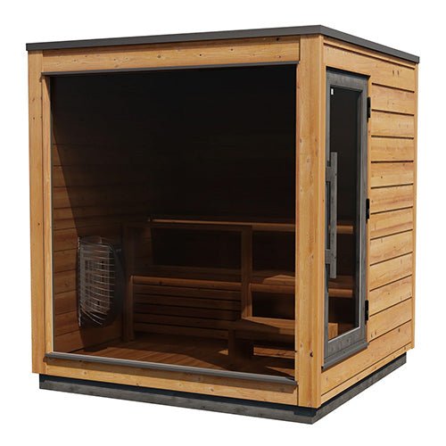 ThermaSol Nordic Dawn 4 Person Outdoor Traditional Pine Sauna Cabin -  product_vendor - Peak Primal Wellness