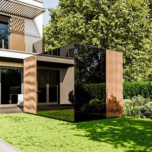 ThermaSol Ombra 5 Person Outdoor Traditional Sauna Cabin with Lounge & Bronze Glass -  product_vendor - Peak Primal Wellness