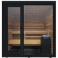 ThermaSol Spectra 4 Person Outdoor Traditional Sauna Cabin with Tinted Glass Front -  product_vendor - Peak Primal Wellness
