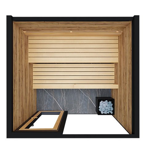 ThermaSol Spectra 4 Person Outdoor Traditional Sauna Cabin with Tinted Glass Front -  product_vendor - Peak Primal Wellness