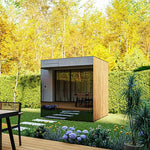 ThermaSol Spectra 4 Person Outdoor Traditional Sauna Cabin with Tinted Glass Front -  product_vendor - Peak Primal Wellness