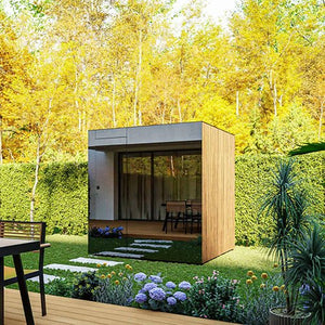 ThermaSol Spectra 4 Person Outdoor Traditional Sauna Cabin with Tinted Glass Front -  product_vendor - Peak Primal Wellness