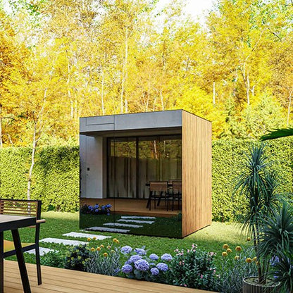 ThermaSol Spectra 4 Person Outdoor Traditional Sauna Cabin with Tinted Glass Front -  product_vendor - Peak Primal Wellness