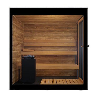 ThermaSol Vera 3 Person Outdoor Traditional Sauna Cabin with Tinted Glass -  product_vendor - Peak Primal Wellness