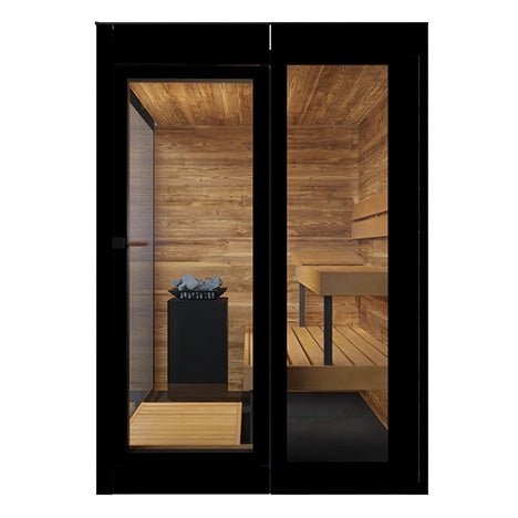 ThermaSol Vera 3 Person Outdoor Traditional Sauna Cabin with Tinted Glass -  product_vendor - Peak Primal Wellness