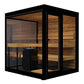 ThermaSol Vue 4 Person Outdoor Traditional Sauna Cabin with Mirrored Glass -  product_vendor - Peak Primal Wellness