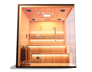 Medical Breakthrough 9 Traditional Sauna for 3 - 6 People, Hemlock Wood, Bluetooth, LED Control -  product_vendor - Peak Primal Wellness