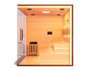 Medical Breakthrough 9 Traditional Sauna for 3 - 6 People, Hemlock Wood, Bluetooth, LED Control -  product_vendor - Peak Primal Wellness
