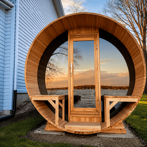 Dundalk LeisureCraft CT Tranquility 6 Person Traditional Outdoor Barrel Sauna -  product_vendor - Peak Primal Wellness