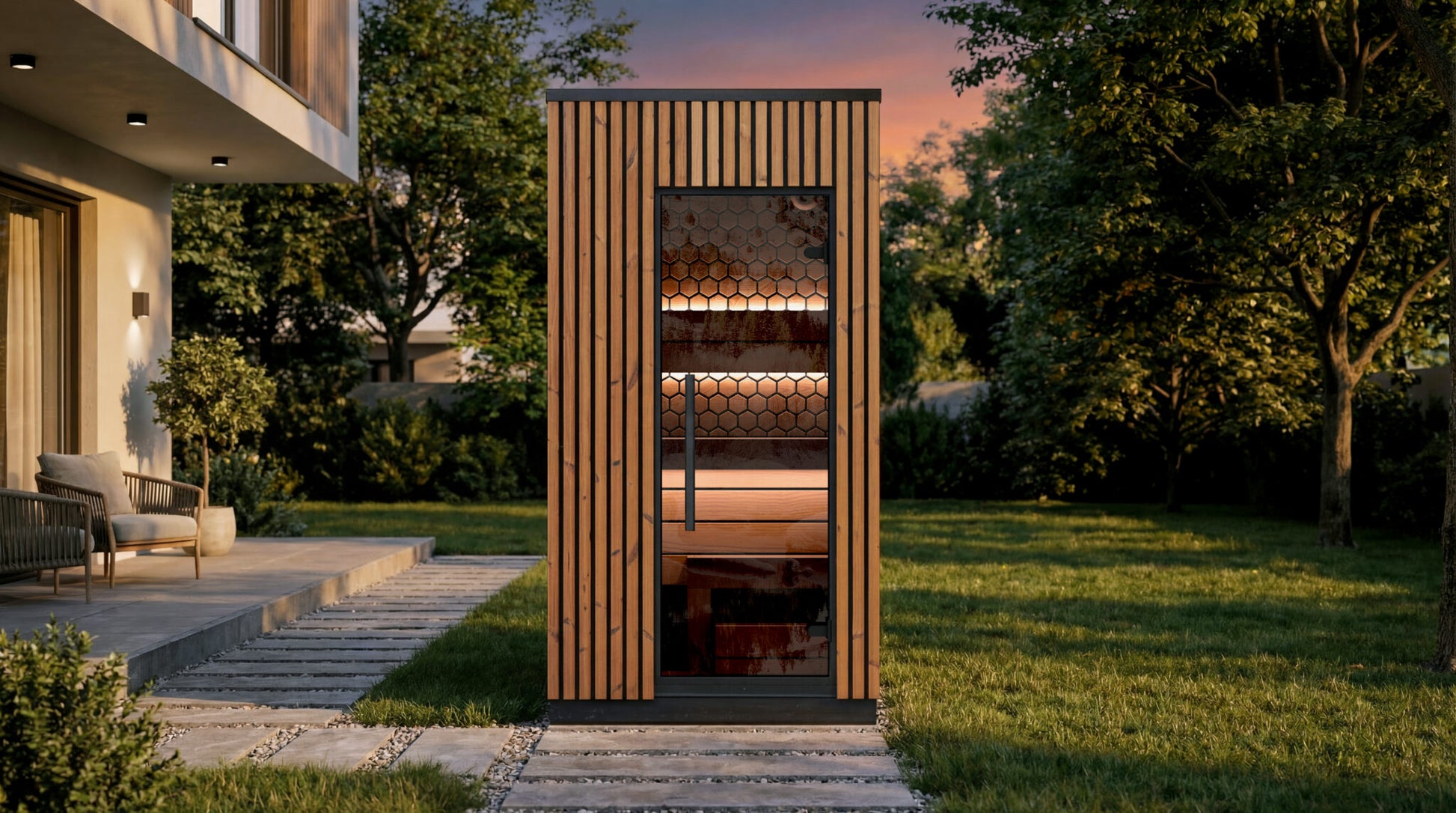 Leil Saunas Viva 120 - 1 Person Outdoor Sauna Kit -  product_vendor - Peak Primal Wellness