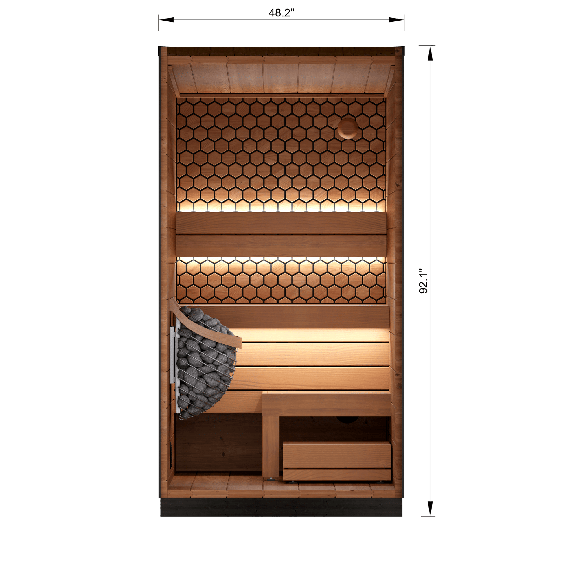 Leil Saunas Viva 120 - 1 Person Outdoor Sauna Kit -  product_vendor - Peak Primal Wellness
