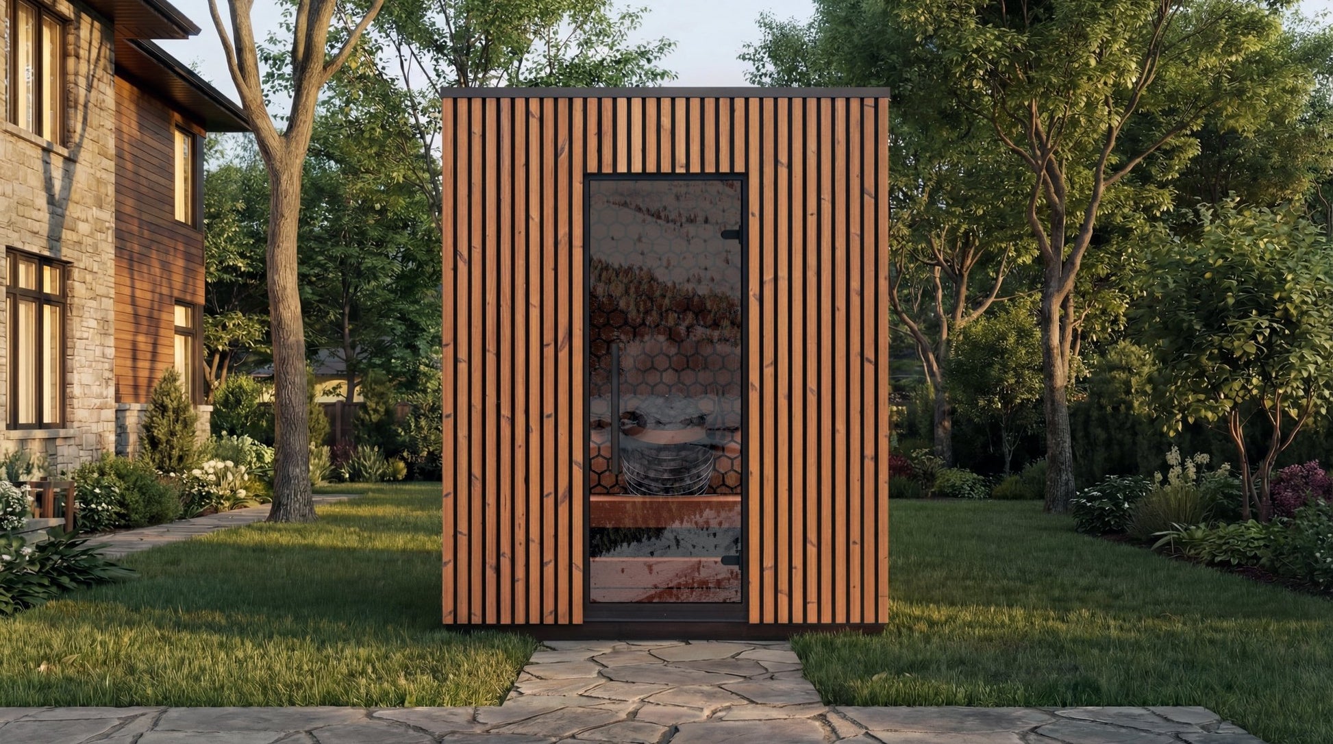 Leil Saunas Viva 180 - 4 Person Outdoor Sauna Kit -  product_vendor - Peak Primal Wellness