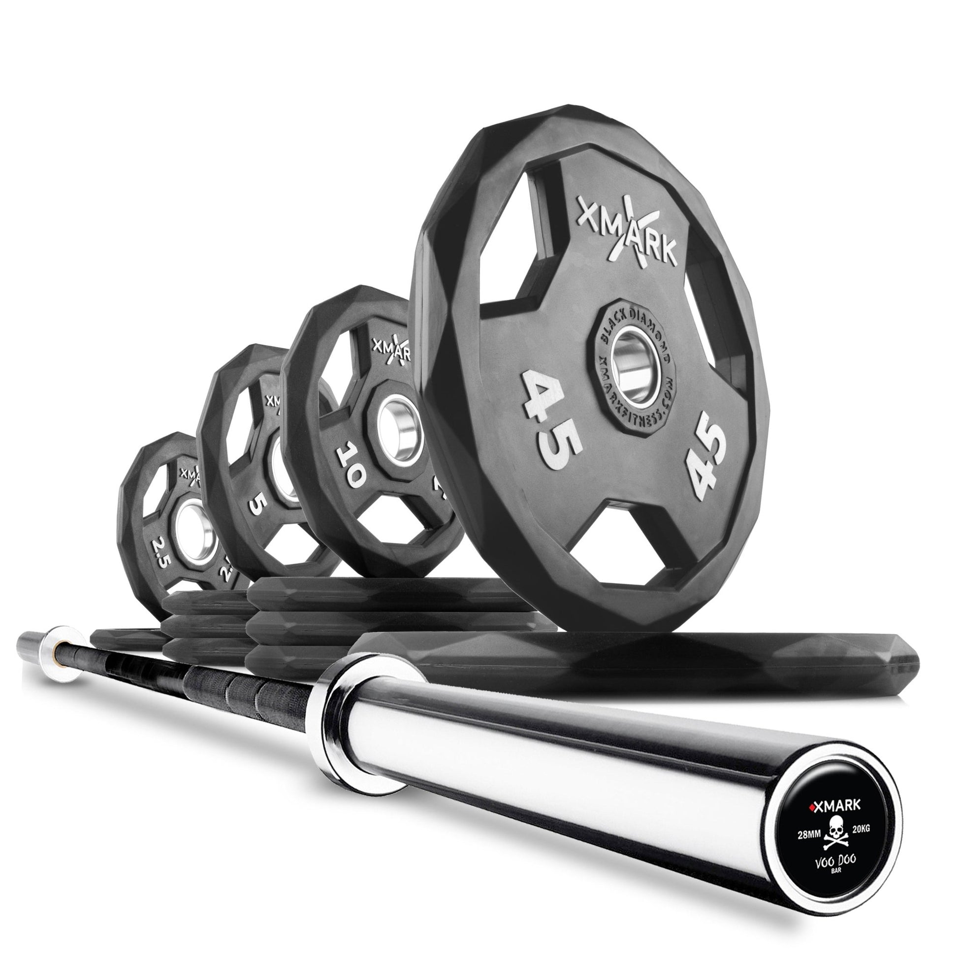 XMark Black Diamond® Olympic Weight Plates and Olympic Barbell Sets -  product_vendor - Peak Primal Wellness