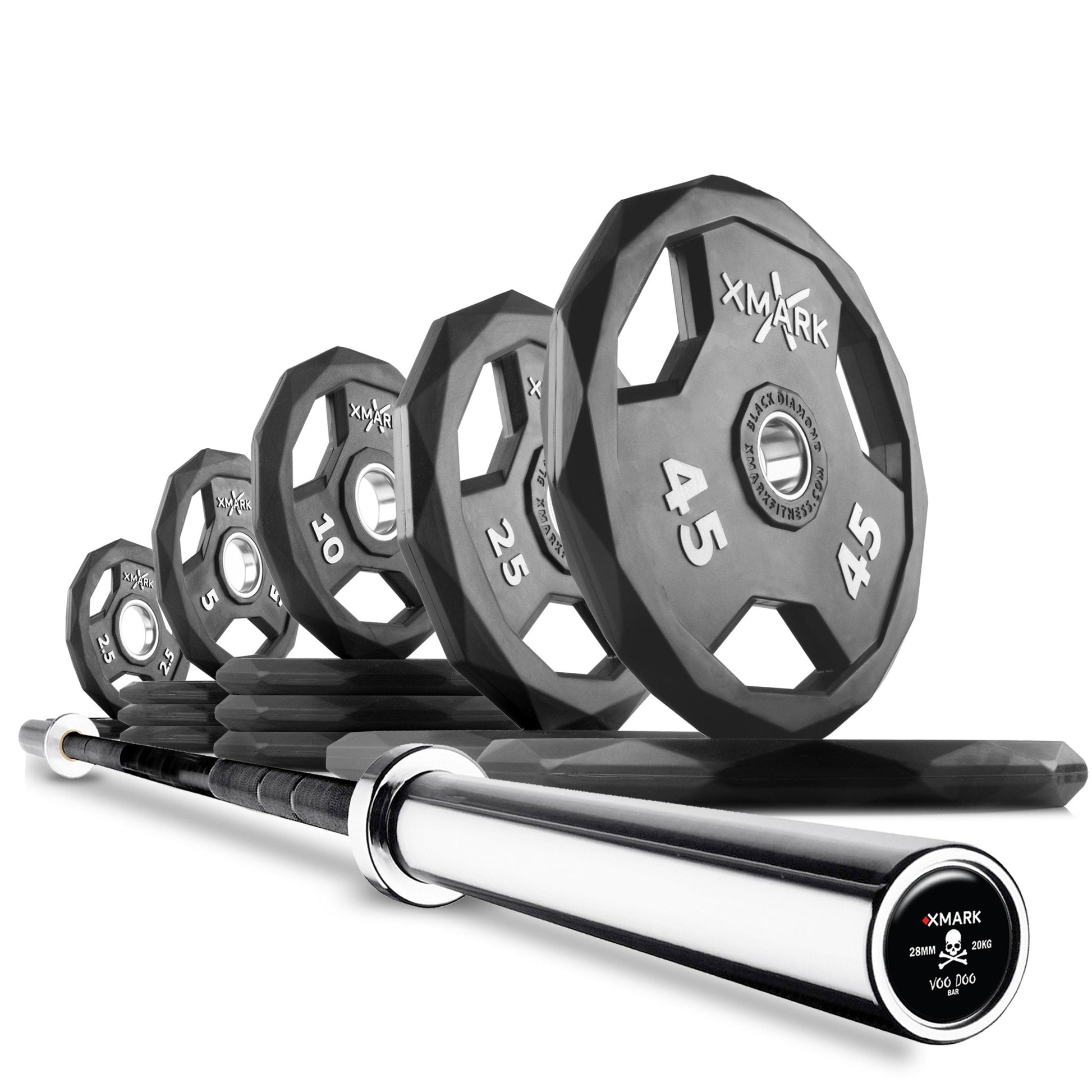 XMark Black Diamond® Olympic Weight Plates and Olympic Barbell Sets -  product_vendor - Peak Primal Wellness