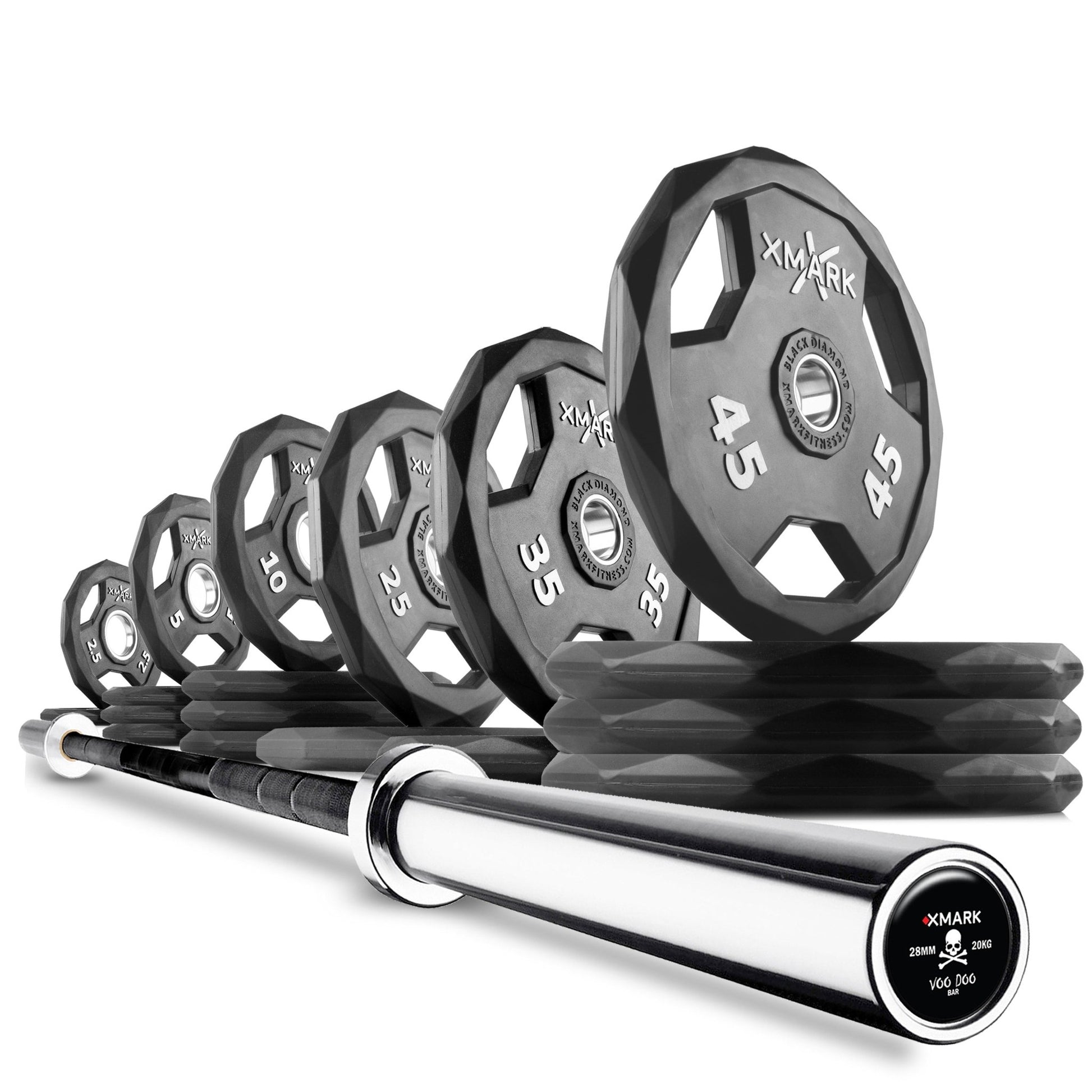 XMark Black Diamond® Olympic Weight Plates and Olympic Barbell Sets -  product_vendor - Peak Primal Wellness