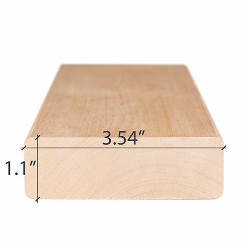 ProSaunas ALDER 2X4 (28mm x 90mm) S4SEE SHP | Sauna Wood, Smooth 4 Sides Eased Edges, SHP Profile, Bench Material -  product_vendor - Peak Primal Wellness