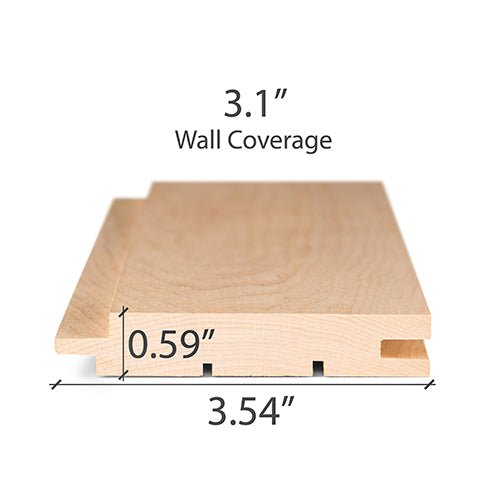 ProSaunas ALDER 1X4 (15mm x 90mm) T&G STS4 | Sauna Wood, Tongue & Groove, STS4 Profile, Nickel - Gap, Wall Material -  product_vendor - Peak Primal Wellness