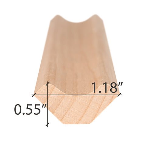 ProSaunas ALDER 1X2 (14mm x 30mm) INSIDE CORNER TRIM SI | Sauna Wood, Inside Corner Trim, Cove Moulding, SI Profile -  product_vendor - Peak Primal Wellness