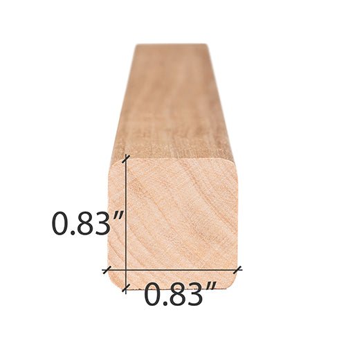 ProSaunas ALDER 1X1 (21mm x 21mm) S4SEE SHP | Sauna Wood, Smooth 4 Sides Eased Edges, Moulding, SHP Profile -  product_vendor - Peak Primal Wellness
