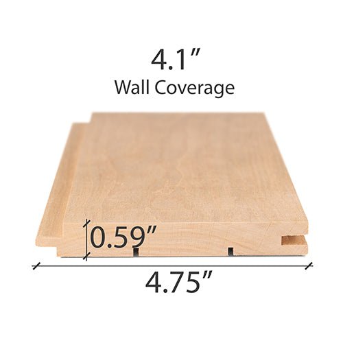 ProSaunas ALDER 1X5 (15mm x 120mm) T&G STS4 | Sauna Wood, Tongue & Groove, STS4 Profile, Nickel - Gap, Wall Material -  product_vendor - Peak Primal Wellness