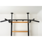 BenchK 523B Wall Bars with Bench, Pull-Up & Dip Bars, Compact Beech Wood & Steel Design