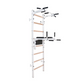 BenchK 222B Wall Bars - Durable Steel & Beech Wood Gymnastic Ladder with Pull-Up & Dip Bar