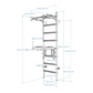 BenchK 222B Wall Bars - Durable Steel & Beech Wood Gymnastic Ladder with Pull-Up & Dip Bar