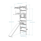 BenchK 223B Wall Bars: Multifunctional Solid Beech Wood Gym Station with Pull-Up & Dip Bars