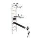 BenchK 223B Wall Bars: Multifunctional Solid Beech Wood Gym Station with Pull-Up & Dip Bars