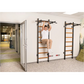 BenchK 221B Wall Bars - Beech Wood & Steel Gymnastic Ladder with 6-Grip Pull-Up Bar, 150 kg Capacity