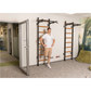 BenchK 221B Wall Bars - Beech Wood & Steel Gymnastic Ladder with 6-Grip Pull-Up Bar, 150 kg Capacity