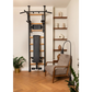 BenchK 523B Wall Bars with Bench, Pull-Up & Dip Bars, Compact Beech Wood & Steel Design