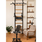 BenchK 523B Wall Bars with Bench, Pull-Up & Dip Bars, Compact Beech Wood & Steel Design