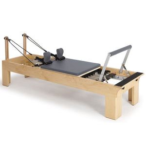 Elina Pilates Wooden Reformer Bundle - Rock Maple, Adjustable Pulleys, Jump Board & More