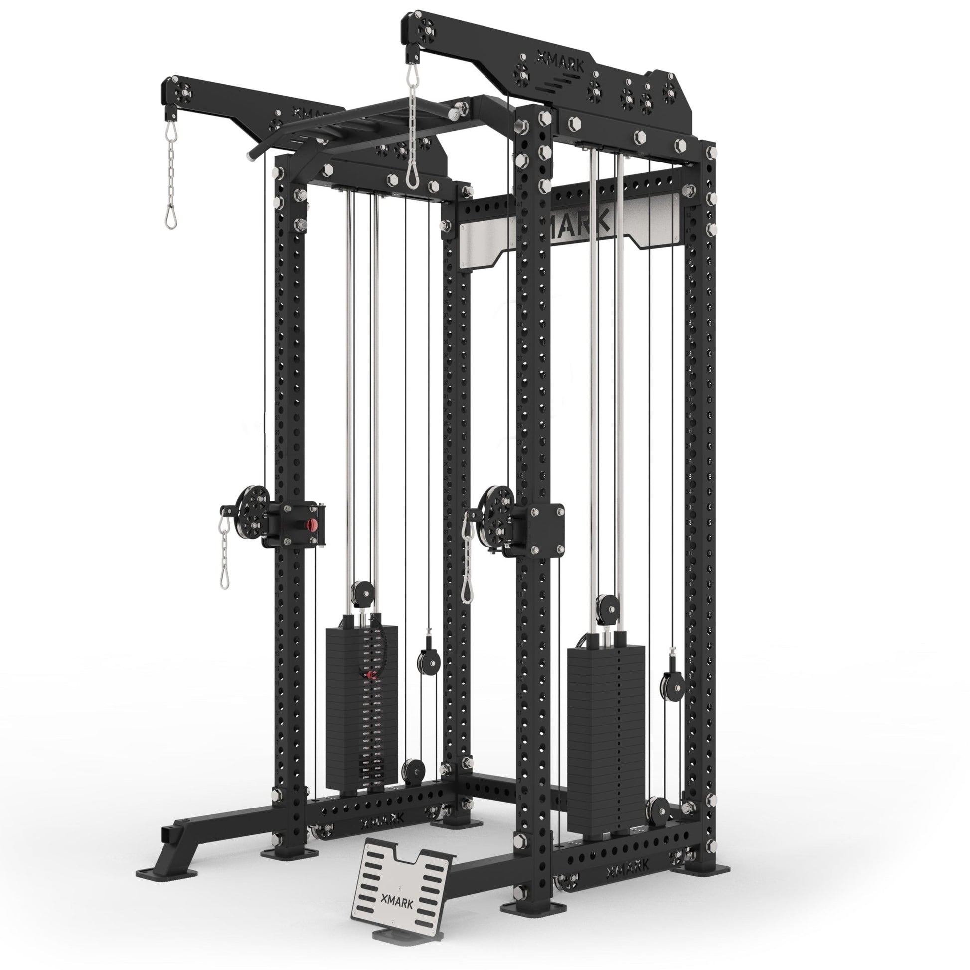 XMark Commercial Half Rack Functional Trainer with Lat Pulldown and Low Row -  product_vendor - Peak Primal Wellness