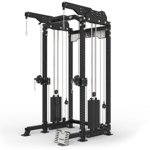 XMark Commercial Half Rack Functional Trainer with Lat Pulldown and Low Row -  product_vendor - Peak Primal Wellness