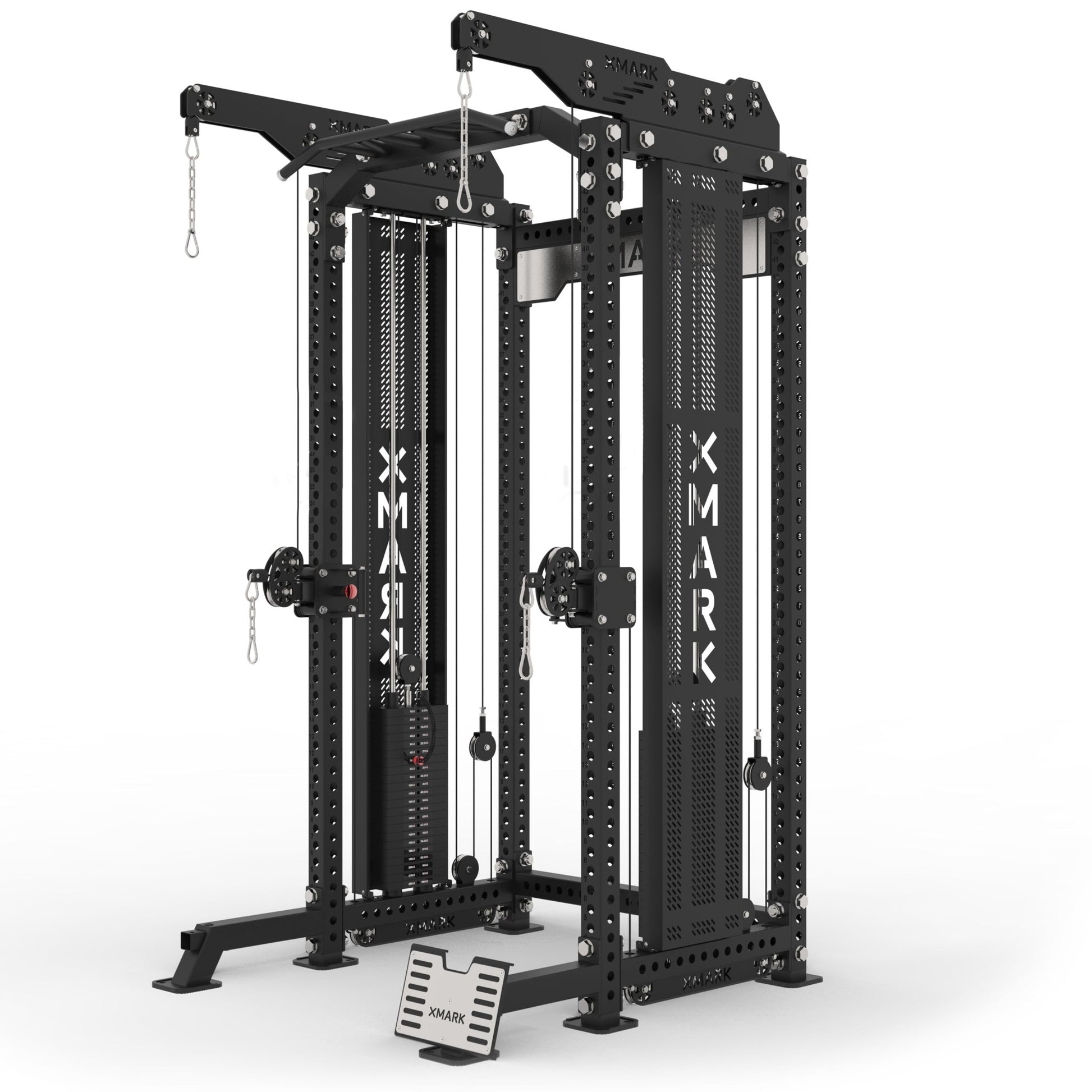 XMark Commercial Half Rack Functional Trainer with Lat Pulldown and Low Row -  product_vendor - Peak Primal Wellness