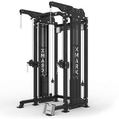 XMark Commercial Half Rack Functional Trainer with Lat Pulldown and Low Row -  product_vendor - Peak Primal Wellness