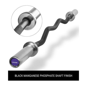 XMark Black EZ Curl Bar, Fits Olympic Plates -  product_vendor - Peak Primal Wellness