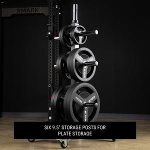 XMark Commercial Olympic Weight Plate Tree on Castors with Dual Bar Holders -  product_vendor - Peak Primal Wellness
