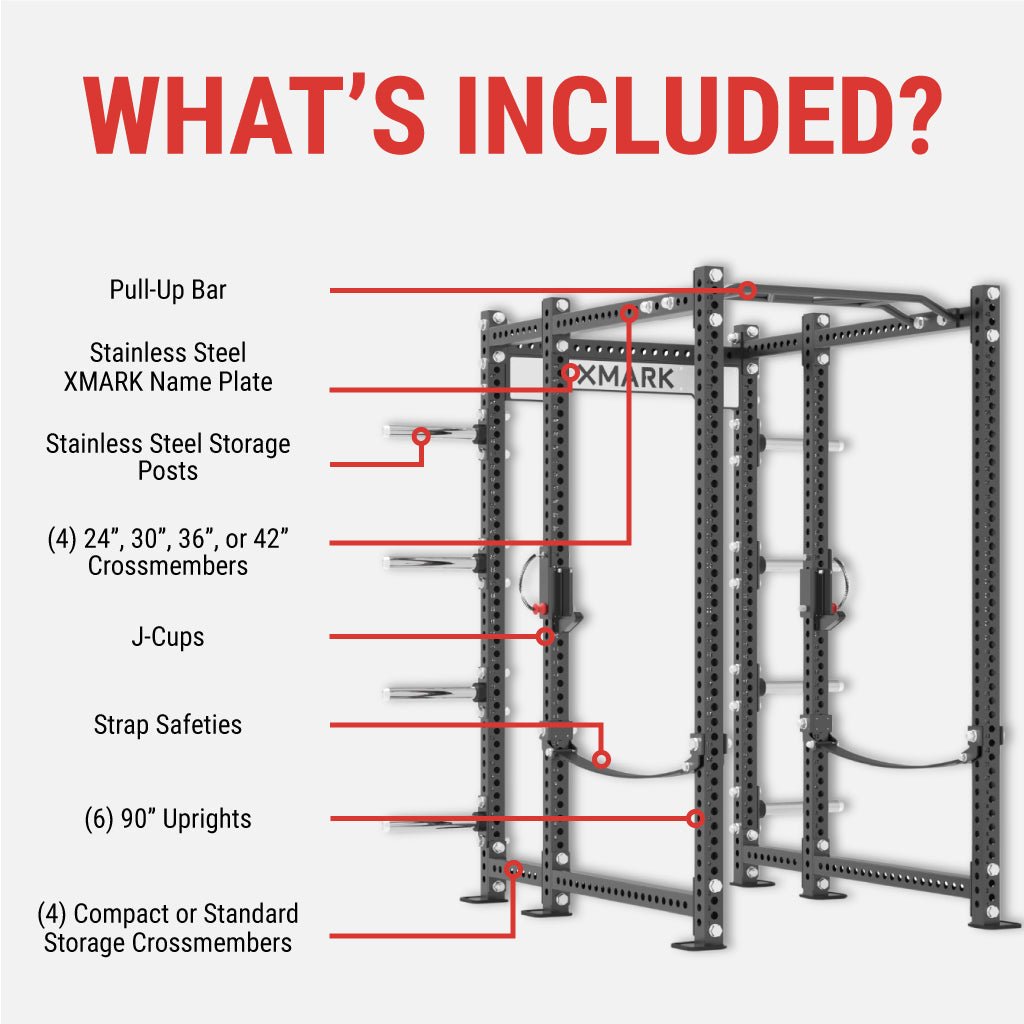 XMark Viper Power Rack with Storage & Strap Safeties -  product_vendor - Peak Primal Wellness
