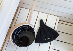Auroom Sauna Hat | Sauna Hat Pipe, Black, Natural Linen & Cotton Blend -  product_vendor - Peak Primal Wellness