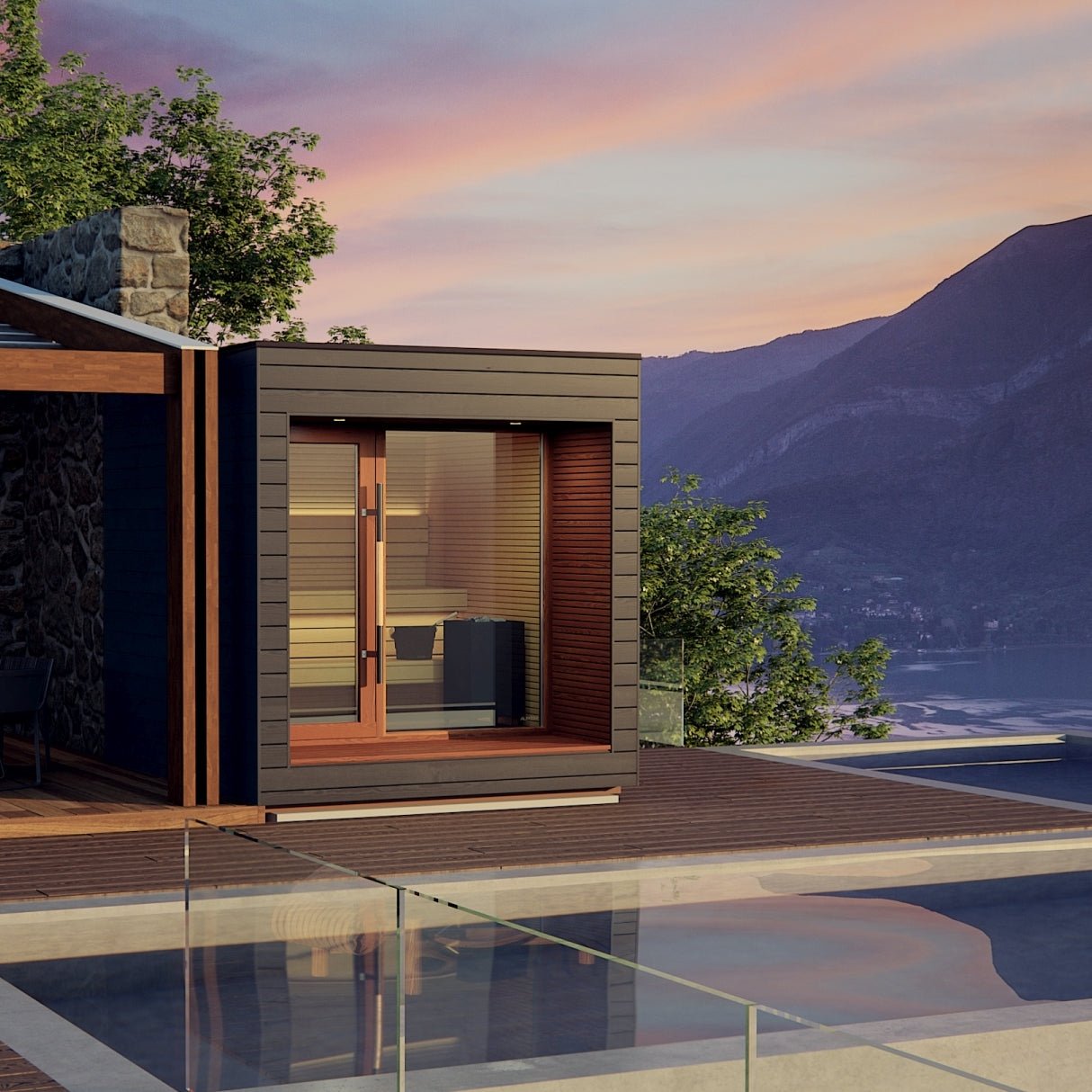 Auroom Arti 5-Person Fully Assembled Outdoor Traditional Sauna Cabin -  product_vendor - Peak Primal Wellness