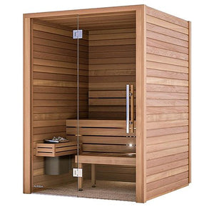 Auroom Cala Glass 4-Person Traditional Sauna Kit w/ Thermo-Aspen Wood -  product_vendor - Peak Primal Wellness