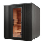Auroom Garda 6-Person Fully Assembled Outdoor Traditional Sauna Cabin w/ Black Thermo-Pine Wood -  product_vendor - Peak Primal Wellness