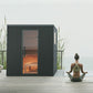 Auroom Garda 6-Person Fully Assembled Outdoor Traditional Sauna Cabin w/ Black Thermo-Pine Wood -  product_vendor - Peak Primal Wellness